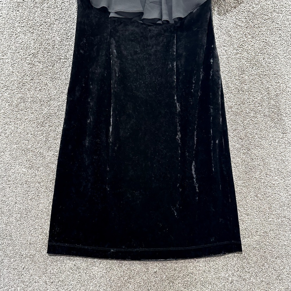 Connected Apparel Dress Womens 8 Black‎ Velvet Knee Length - Picture 9 of 12